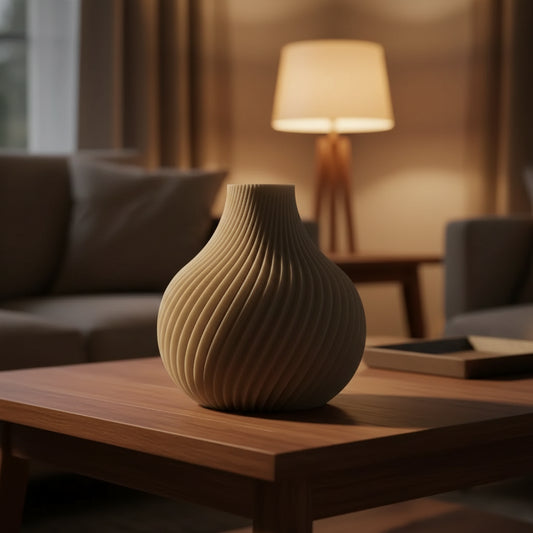 Velora designvaas in een rustig interieur met zachte lichtval