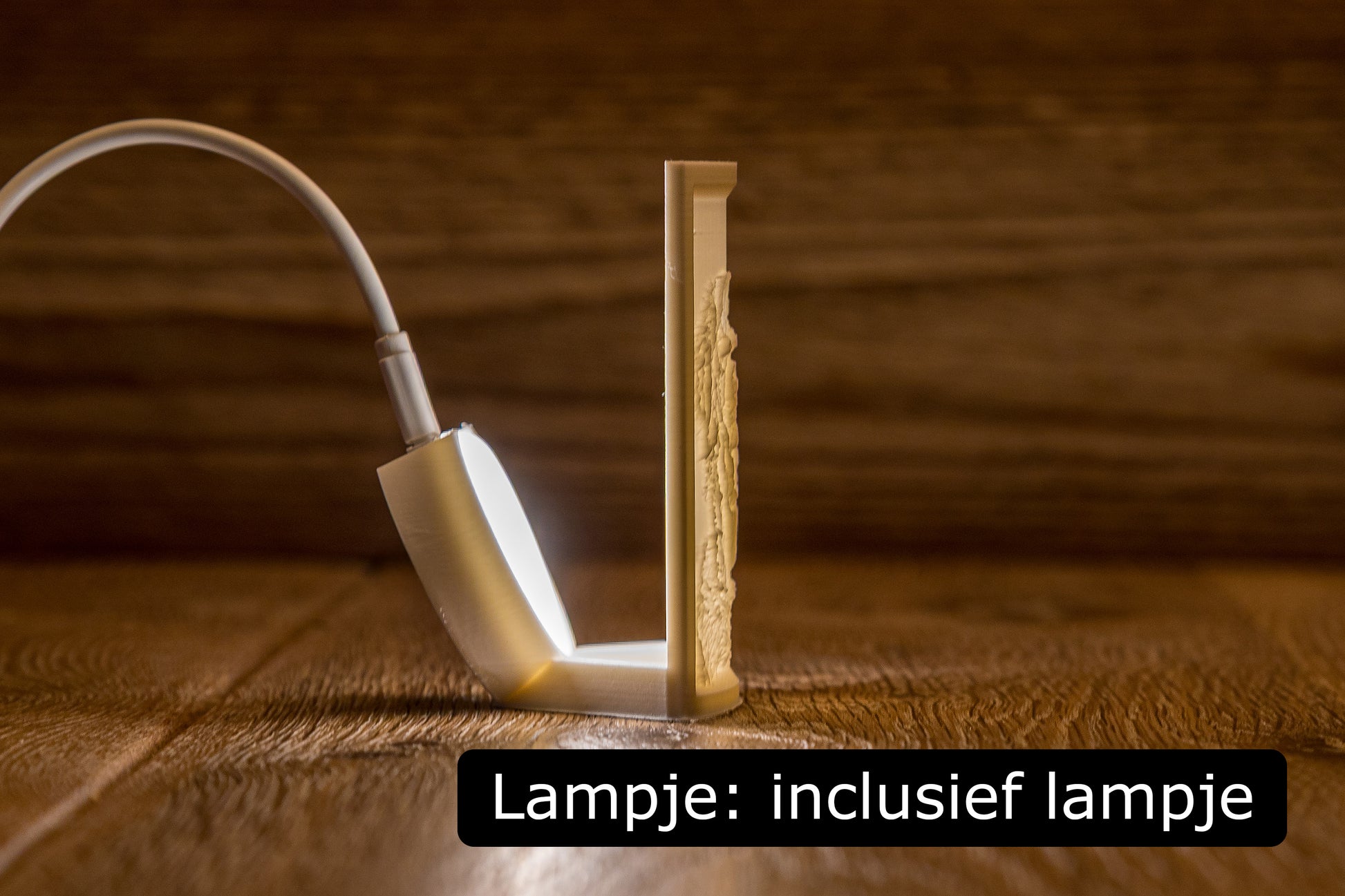 Herinneringslamp met gepersonaliseerde foto en led lampje
